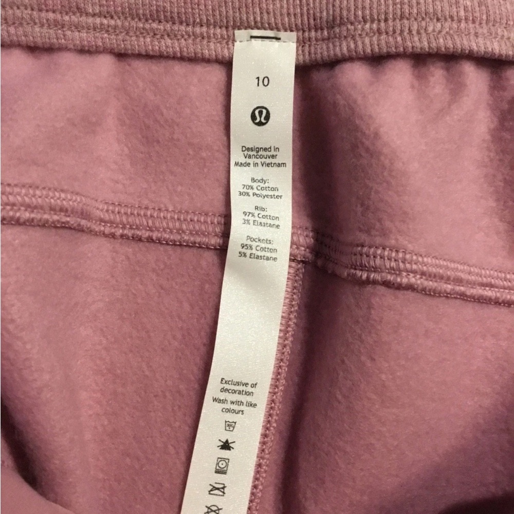 Lululemon athletica Dusty Rose Fleece Joggers Scuba NWT - Picture 7 of 8